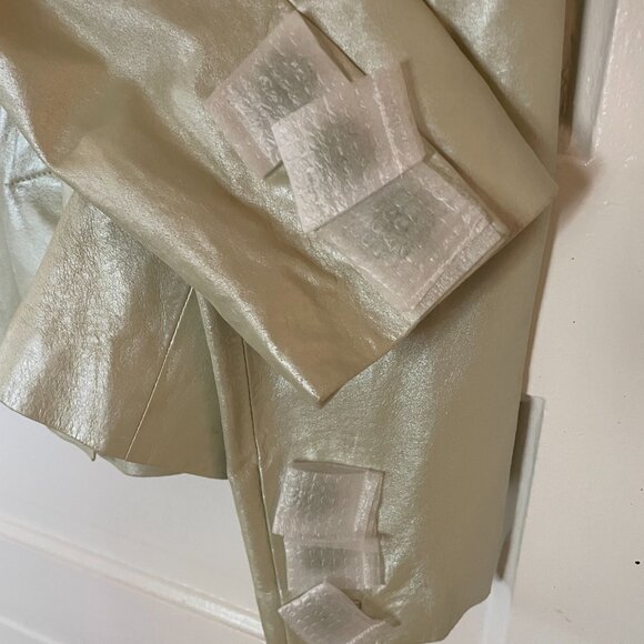 Bernardo Green Metallic Leather Blazer - Picture 2 of 7